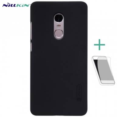 NILLKIN NILLKIN SUPER FROSTED műanyag telefonvédő (gumírozott, képernyővédő fólia, tisztítókendő) FEKETE Xiaomi Redmi Note 4 GP-67188 67188