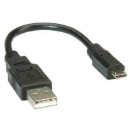 ROLINE Kábel USB 2.0 A - Micro USB B 0,15m