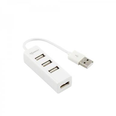 Sbox H-204W 4 portos fehér USB HUB H-204W W027258 Sbox H-204W 4 portos fehér USB HUB H-204W W027258