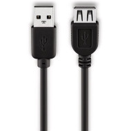 Goobay USB hosszabbító kábel A-A 2.0 0,3m fekete (68622) 68622