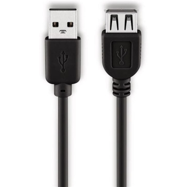 Goobay USB hosszabbító kábel A-A 2.0 0,3m fekete (68622) 68622