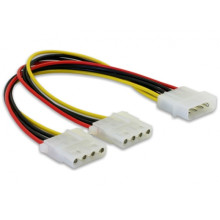 DELOCK Molex Y-Cable tápkábel - 2x 4pin Molex (82100)