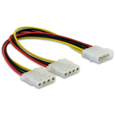 DELOCK Molex Y-Cable tápkábel - 2x 4pin Molex (82100)
