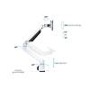Multibrackets Gaslift asztali rögzítő LCD/PLAZMA/LED konzol fehér színű 7350022737150