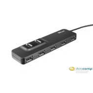 Trust USB Hub - Oila 7 (c.sz:20576, 7port, USB2.0, +PowerAdapter, fekete)
