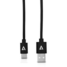 V7 - CABLES USB2 A TO USB-C CABLE 2M BLACK  V7U2AC-2M-BLK-1E