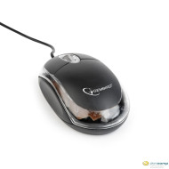 Gembird Optical mouse 1000 DPI, USB, black/transparent MUS-U-01-BKT