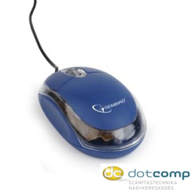 Gembird Optical mouse 1000 DPI, USB, blue/transparent MUS-U-01-BT