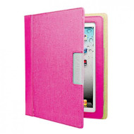 Cygnett Canvas folio táblagép tok - iPad 2/3/4 - rózsaszín + kijelzővédő fólia