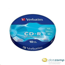 Verbatim DataLife 80'/700MB 52x CD lemez zsugorhengeres 10db/henger /43725/