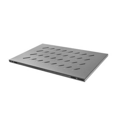 Lanberg fixed shelf 19'', 1U/465x715mm, max load capacity up to 15kg black AK-1009-B