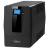 NJOY UPS + AVR Horus Plus 600, 600VA, 360W, Line-Interactive, Szünetmentes tápegység, LCD Touch display PWUP-LI060H1-AZ01B