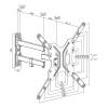 LogiLink TV wall mount, tilt -15°/+15°, swivel -90°/90°, 23–55“, max. 30 kg BP0016