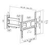 LogiLink TV wall mount, tilt -20&deg;/+10&deg;, swivel -90&deg;/90&deg;, level adjustment -3&deg;/+3&deg; 32&ndash;55&ldquo;, max. 50 kg BP0014