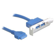 DeLOCK (82976) Hátlapi panel USB 3.0 40cm  (USB 19pin - 2 x USB 3.0)