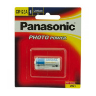 Panasonic Lithium Power Lithium Battery CR123A, 1 pc, Blister BK-CR123A-1B