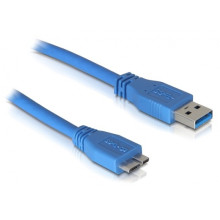 Delock USB 3.0 A - USB 3.0 micro B M/M adatkábel 3m kék
