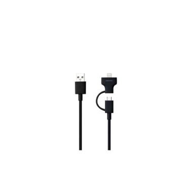 Lightning/micro USB - USB kábel Ozaki OT227BK Combo Cable+