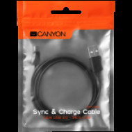 CANYON Micro USB cable, 1M, Black CNE-USBM1B