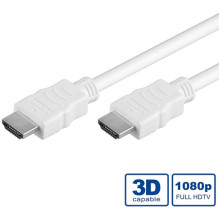 VALUE Kábel HDMI Ethernet M/M, fehér, 1.0m
