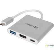 Sandberg USB-C HDMI+USB Mini dokkoló /136-00/
