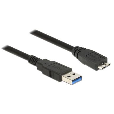 Delock Cable USB 3.0 Type-A male USB 3.0 Type Micro-B male 0.5m black 85071 Delock Cable USB 3.0 Type-A male USB 3.0 Type Micro-B male 0.5m black 85071