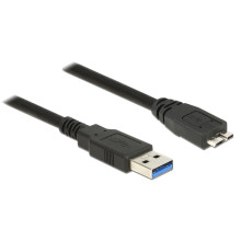 Delock Cable USB 3.0 Type-A male  USB 3.0 Type Micro-B male 3m black 85075