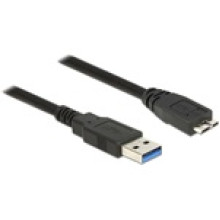 Delock Cable USB 3.0 Type-A male  USB 3.0 Type Micro-B male 5m black 85076