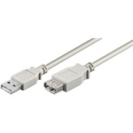 OEM USB A M/F adatkábel hosszabbító 0.6m fehér XUSBKAB2AAE06WH