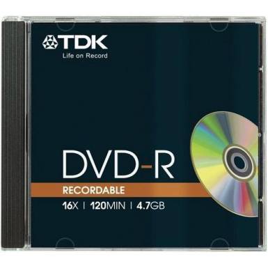 TDK DVD-R írható DVD lemez 4,7GB normál tok TDK DVD-R írható DVD lemez 4,7GB normál tok