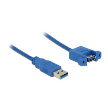 Delock kábel USB 3.0 A-típusú apa  USB 3.0 A-típusú anya rögzítőfejjel 1 m 85112
