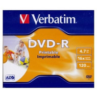 Verbatim DVD-R írható DVD lemez 4,7GB matt szélesen nyomtatható normál tok