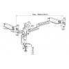 Clamb Mount for Monitors with Gas Spring, 3xLCD,27'',adjustable and rotated 360&deg; DA-90363