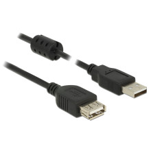 Delock USB 2.0-s bővítőkábel A-típusú csatlakozódugóval  USB 2.0-s, A-típusú csatlakozóhüvellyel, 0 84882