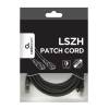 Gembird FTP LSZH kat.6A RJ45 patch kábel, 0.5m, black PP6A-LSZHCU-BK-0.5M