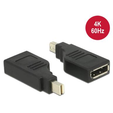 Delock Adapter, mini Displayport 1.2-es csatlakozódugó Displayport-csatlakozóhüvely, 4K, 90 fokban 65626 Delock Adapter, mini Displayport 1.2-es csatlakozódugó Displayport-csatlakozóhüvely, 4K, 90 fokban 65626