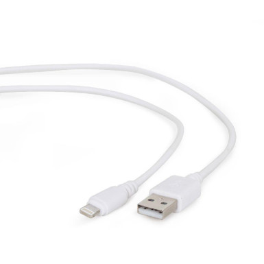 Gembird USB data sync and charging lightning cable, 2m, white CC-USB2-AMLM-2M-W