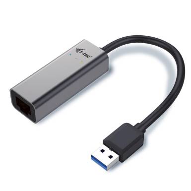 i-tec USB 3.0 Metal Gigabit Ethernet Adapter 1x USB 3.0 to RJ-45 LED U3METALGLAN