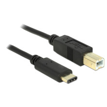 Delock Kábel USB Type-C™ 2.0 dugó  USB 2.0 B-típusú dugó 2,0 m fekete 83330
