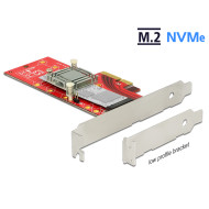 Delock PCI Express x4 Karte  1 x intern NVMe M.2 Key M 110 mm mit Kühlkörper - Low Profile Form Fak 89577