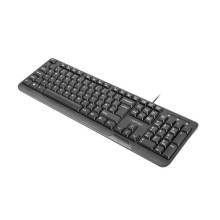 Natec Keyboard TROUT SLIM, USB, US layout, black NKL-0967