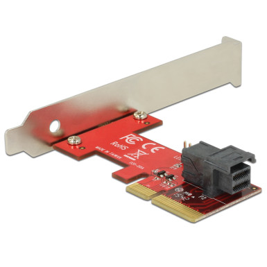 Delock PCI Express x4-kártya  1 x belso SFF-8643 NVMe – alacsony profilú formatényezo 89535