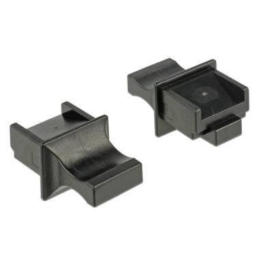 Delock Porv&eacute;do RJ45 t&iacute;pus&uacute; kimenethez foganty&uacute;val 10 db fekete 64020
