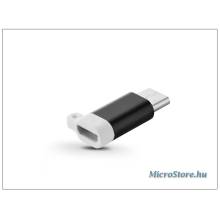 Haffner Micro USB - USB Type-C adapter - Type-C 3.0 - fekete/feh&eacute;r PT-4053