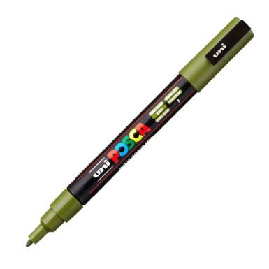 UNI POSCA Marker Pen PC-3M Fine - Khaki Green 2UPC3MKHAKI UNI POSCA Marker Pen PC-3M Fine - Khaki Green 2UPC3MKHAKI