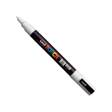 UNI POSCA Marker Pen PC-3M Fine - White 2UPC3MFEH UNI POSCA Marker Pen PC-3M Fine - White 2UPC3MFEH