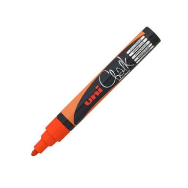 UNI Chalk Marker Pen PWE-5M Medium Bullet Tip - Fluorescent Orange 2UPWE5MFLN UNI Chalk Marker Pen PWE-5M Medium Bullet Tip - Fluorescent Orange 2UPWE5MFLN