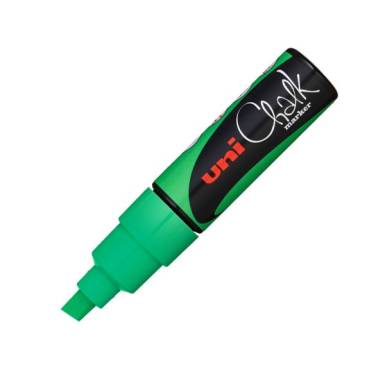UNI Chalk Marker Pen PWE-8K Broad Chisel Tip - Fluorescent Green 2UPWE8KFLZ UNI Chalk Marker Pen PWE-8K Broad Chisel Tip - Fluorescent Green 2UPWE8KFLZ