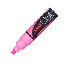 UNI Chalk Marker Pen PWE-8K Broad Chisel Tip - Fluorescent Pink 2UPWE8KFLR UNI Chalk Marker Pen PWE-8K Broad Chisel Tip - Fluorescent Pink 2UPWE8KFLR