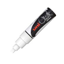 UNI Chalk Marker Pen PWE-8K Broad Chisel Tip - White 2UPWE8KFEH UNI Chalk Marker Pen PWE-8K Broad Chisel Tip - White 2UPWE8KFEH